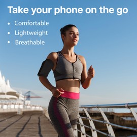 MMOBIEL Phone Holder for Running Stretchable - Size S - Phone Armband up to 8 inch Arm Circumference - Sports Armband Arm Phone Holder for Running, Cycling and other Sports for all Phones - Black