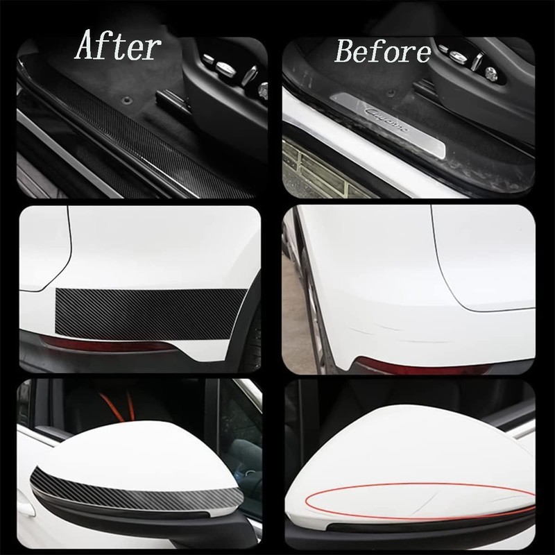 STR-Rear Bumper Protector Guard Scratch Cover Protector Paint Threshold Guard,Front