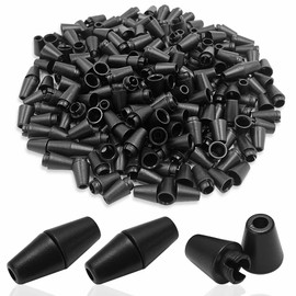 DLAND 120 Pcs Breakaway Clasps Bead Barrel Connectors Lanyard Plastic Safety Buckle to Buckle, Cord Buckle to Buckle Rope Attachment Buckle for DIY Necklace Bracelet Jewelry Separating Buckle(Black)