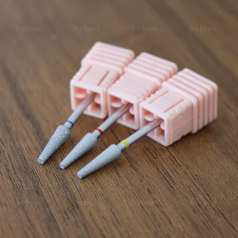 HYTOOS Diamond Nail Drill Bits for Cuticle Removal - 4mm