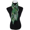 TigerTie Designer Scarf in Green Orange Gold Grey Patterned Size