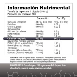 Citrato de Magnesio 500 mg con 100 Cáps y Citrato de Potasio 518 mg con 60 Cáps  CITRAPACK SV  Sin Gluten y sin OMG                                   