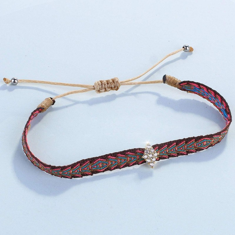 C·QUAN CHI Boho Women Strand Bracelet Braided Adjustable Friendship Wax