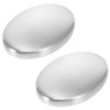 YOCDNOV 2 x Stainless Steel Soap - Brushed Stainless Steel