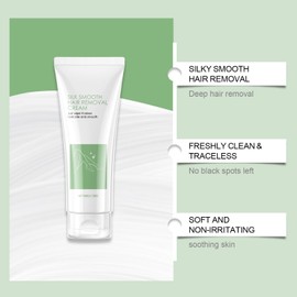 2 Stück Haarentfernungscreme, Enthaarungscreme, Schnelle und Effektive Haarentfernung für Männer Frauen, Creme zur Haarentfernung für Achsel, Brust, Arme und Beine, Hair Removal Cream, 02