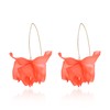 EVER FAITH Petal Earrings for Women Boho Orange Flower Rose