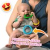 Baby Teething Ring Sensory Teether Silicone Pacifier - Soothe Gum