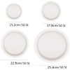 EVYIENEN Pack of 50 Paper Plates, 100% Biodegradable and Compostable,