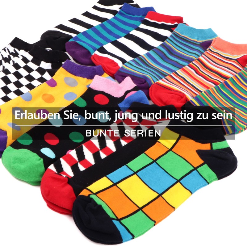 WeciBor Men's Socks Colourful Casual Patterned Socks Combed Cotton Fantastic