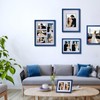 8x10 Collage Picture Frame,Pine Wood,Double 4x6 Photos with Mat.