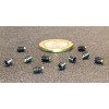 Kmac Alloy Steel Set Screws, Brass Tip, 6-32 x 3/16"