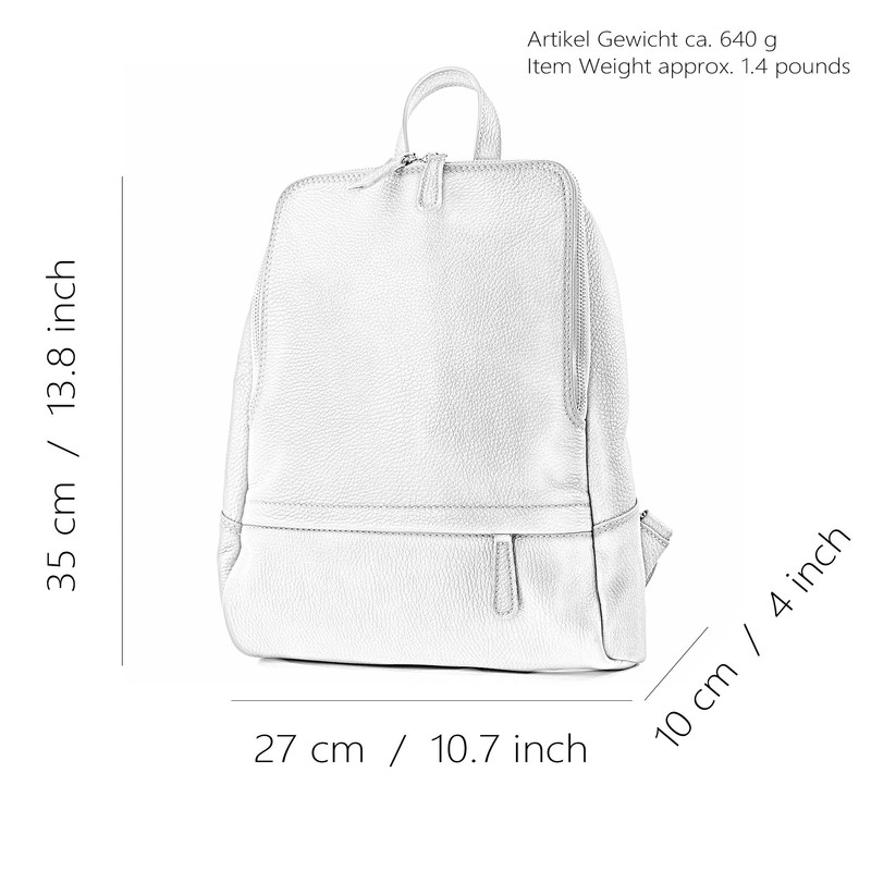 modamoda de T138 Ital Women’s Leather Backpack - baby blue,