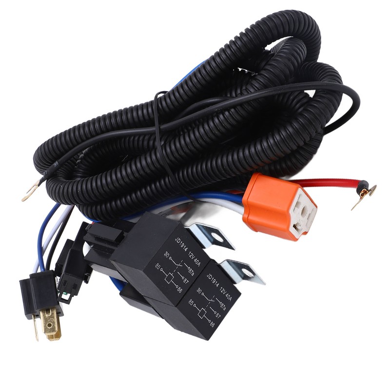 H4 Negative Headlight Relay Conversion Harness High Stability for H6054