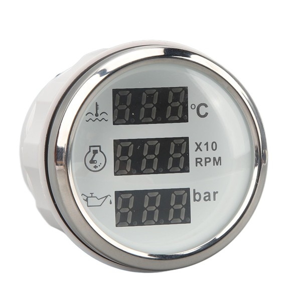 Aramox 3-in-1 Digital Gauge Meter: Water Temp, Speed, Oil Pressure