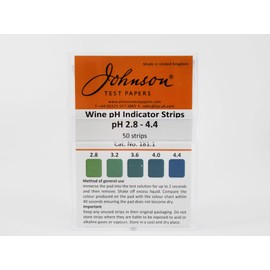 Johnson Test Papers Wine pH Indicator Strips (pH 2.8-4.4) from Test All Water