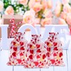 50PCS Love Heart Printed Valentine Candy Bags Organza Bags Gift