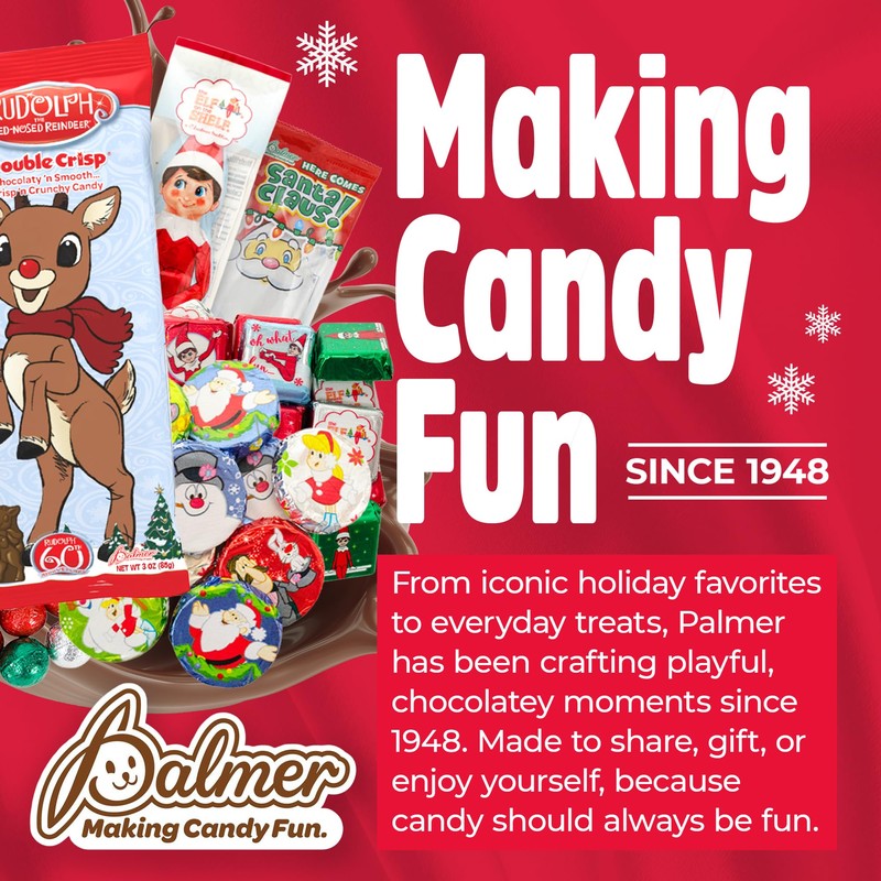 Palmer Reindeer Chocolate Snack Mix, Sweet and Salty Variety Filled