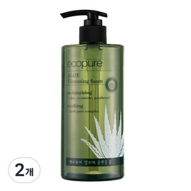 Man with Flowers Eco Pure Aloe Cleansing Foam, 2 pieces, 500ml / 꽃을든남자 에코퓨어 알로에 클렌징 폼, 2개, 500ml