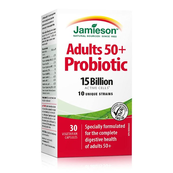 Jamieson Adult 50+ Probiotic Complex, 15 Billion, 30 vegi caps