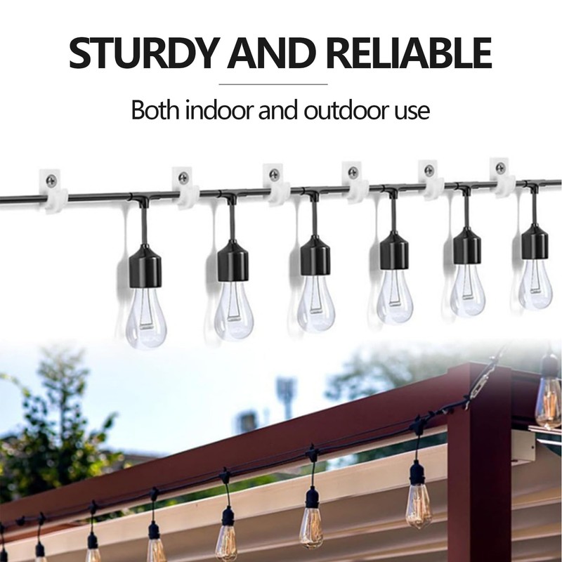 30 Pack Wire Shelf Wall Clips with Screws and Anchors