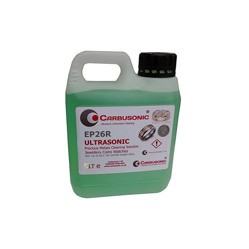 Ultrasonic Cleaning Solution Fluid 1LT Jewellery, Coins, Watches, for use