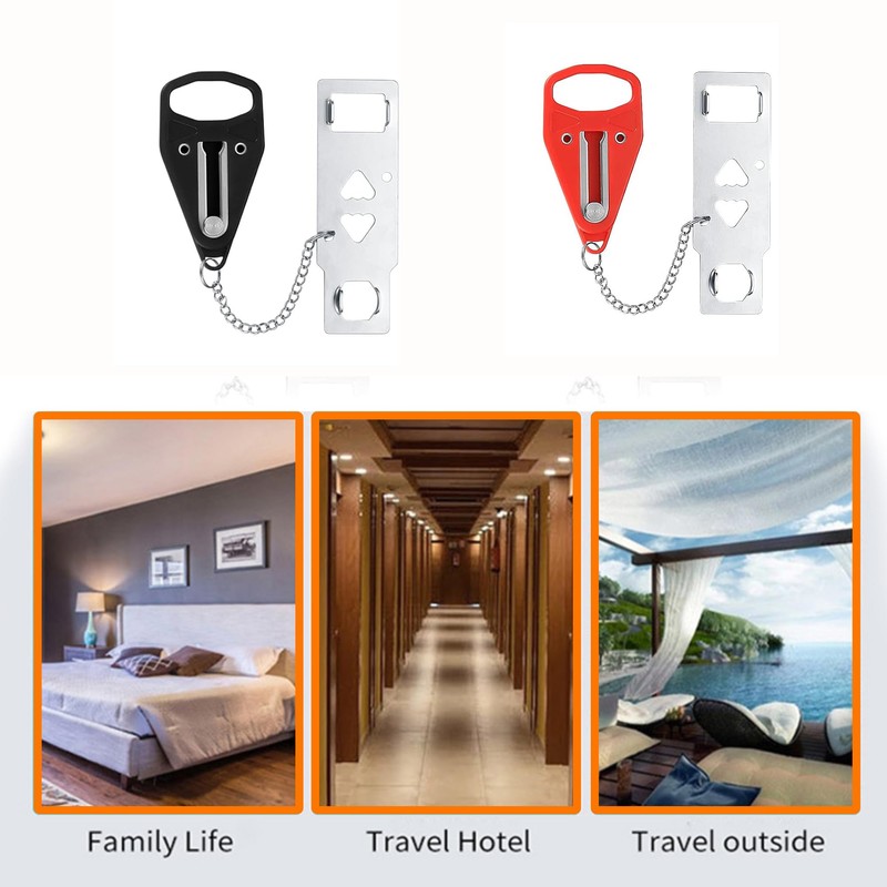 Generic Portable Door Locks, 2 Pack, Extra Security for Homes,