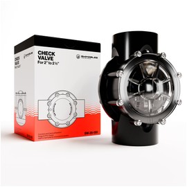 Swimables 2 Inch Straight Check Valve - High Volume Water Flow with See-Through Cover - Fits 2 Inch PVC 180 Degree Check Valve, Straight Check Valves, Spa Check Valves Replacement