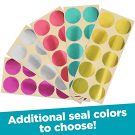 MaxMark Notary Seal Round Embosser for Mississippi State - Includes Gold Burst Seal Labels (50 Count)