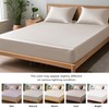 LINENWALAS Double Fitted Sheet 140x190 cm, 100% Organic Bamboo Silk