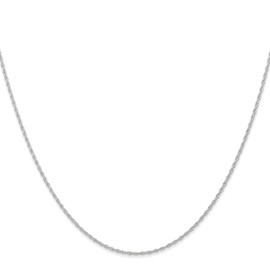 IceCarats 10K Solid White Gold 0.95mm Cable Rope Chain Twisted Link Necklace 16 inch
