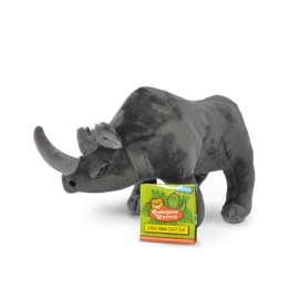 Endangered and Extinct EnE™ Rhino Soft Plush Toy with Educational Hangtag, 30cm, Cuddly Rhino Toy