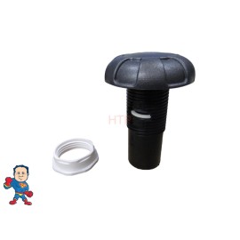 American Spa Parts Air Control Valve, 3 1/4" Wide 6 Spoke Style, Graphite, 1" Top-Access