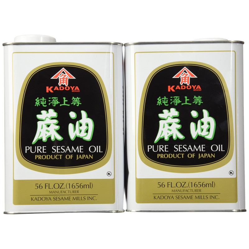 Kadoya Pure Sesame Oil, 56-Ounce Cans (Pack of 2)