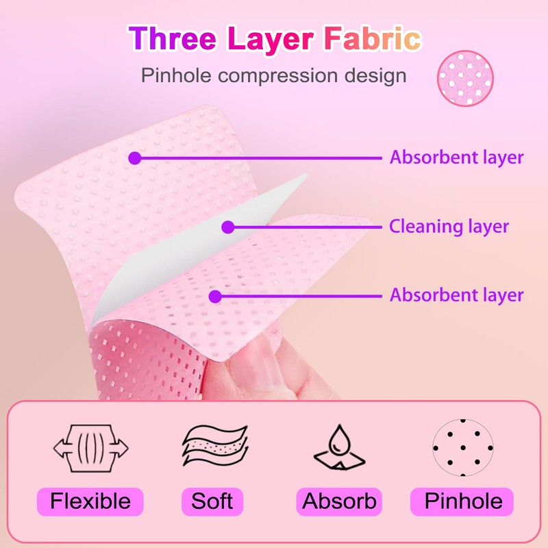 Lint Free Nail Wipes with Storage Case- 1080PCS Super Absorbent