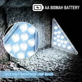 TOTHDATE 2PCS Solar Step Lights Cool White Light, Solar Stair Light Outdoor Decking Light IP67 Waterproof for Ground Front Porch Decor Yard Pathway Garden Walkways