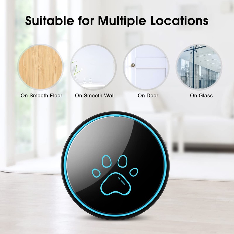 Comsmart Smart Wireless Dog Door Bell, Doggie Doorbell for Pet