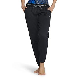 Speedo Women's Jogger Pants Relaxed Fit Team Warm Up , New Speedo Black , Medium