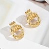 Clip On Earrings for Women Chunky Gold Silver Knot Stud