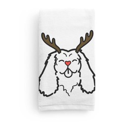 Inkopious Red Nose Cavalier King Charles Decorative Hand Towel - Christmas Holiday Home Decoration