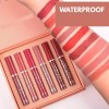 Labiales Mate Liquido Larga Duración A Prueba De Agua