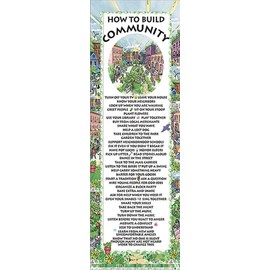 How to Build Community Karen Kerney Motivational Poster Print (12 x 36 inches)