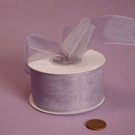 Silver Shimmer Sheer Organza Ribbon, 1-1/2 X 25Yd by Paper Mart