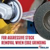 Weiler 51120 4-1/2" Tiger Paw Abrasive Flap Disc, Angled (Ty29),