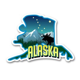 Squiddy Alaska - Vinyl Sticker Decal for Phone, Laptop, Water Bottle (3" Wide)