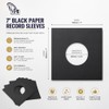 Vision Media® 7'' Black Paper Inners Sleeves - Acid Free