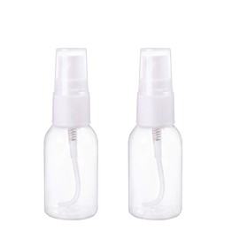 Yoodelife 30ML Portable Refillable Plastic Fine Mist Perfume Transparent Empty Spray Sprayer Bottle Cosmetic Mini Spray Bottles Transparent Travel Small Bottles White, 2 Pcs
