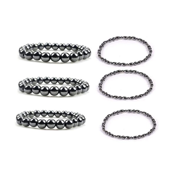 Dr Kao® 3 Pack Magnetic Anklets + 3 Bracelet for Women, Magnetic Ankle Wrist Band, Magnetic Chain, Support the Immune System, Amazing Gift Relieve Stress and Frustration