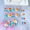 Ocean Coconut Tree Press on Nails Summer Holiday Gradient Fake
