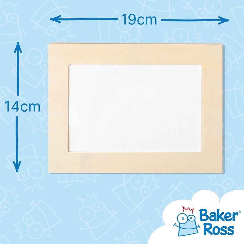 Baker Ross Portafoto di Legno per Bambini da Realizzare, Personalizzare