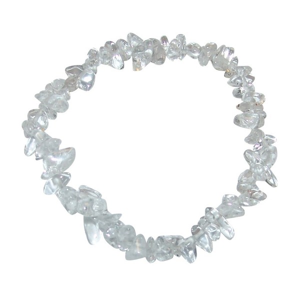 3637 Rock Crystal Splitter Bracelet on Elastic Band, Rock crystal,